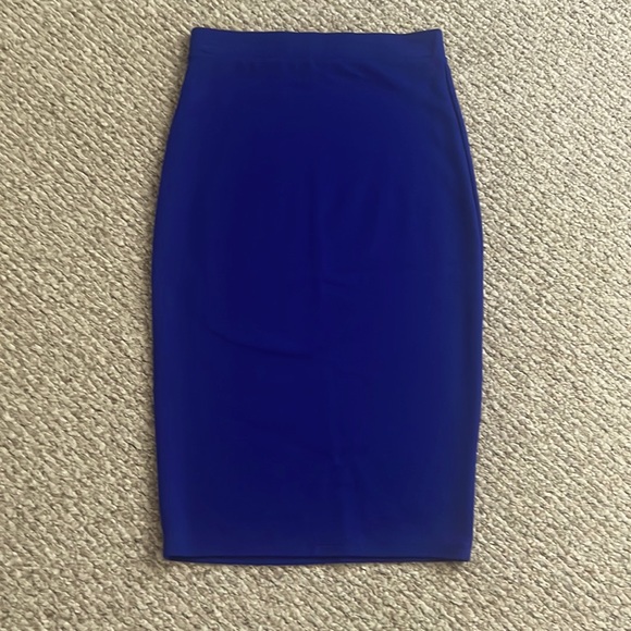 TIA-LONG-FRILL-SKIRT - COBOLT BLUE MIX